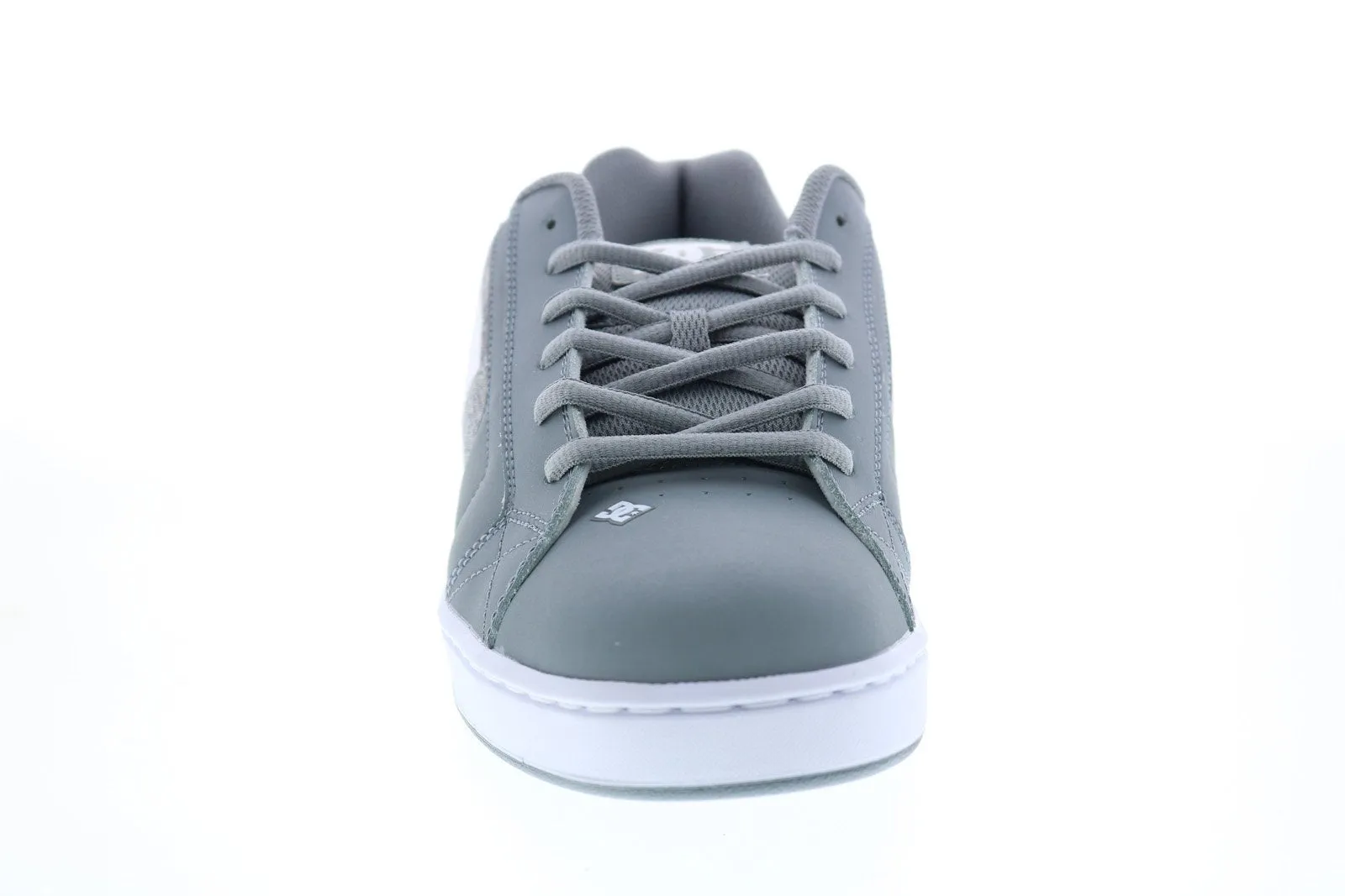 302361 Gray Leather Lace Up Skate Sneakers for Men.