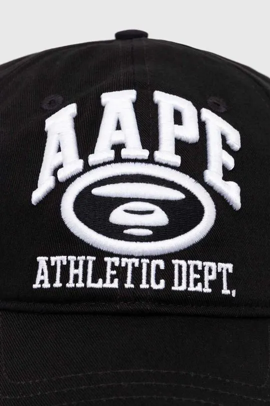 Black AAPE Cotton Baseball Cap AAPCPM5257XXM