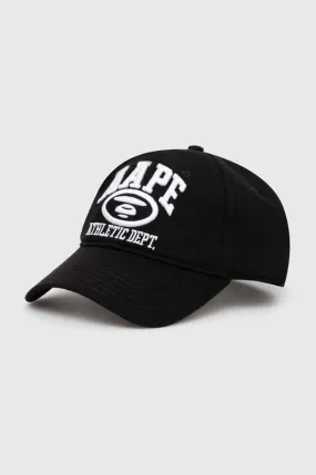 Black AAPE Cotton Baseball Cap AAPCPM5257XXM