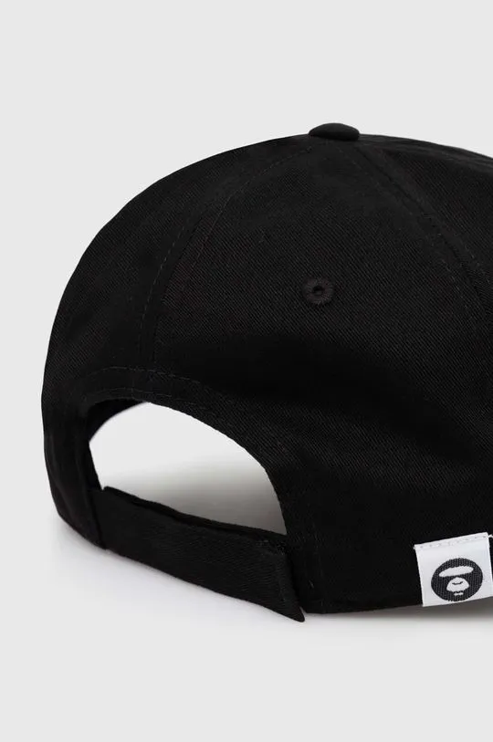 Black AAPE Cotton Baseball Cap AAPCPM5257XXM