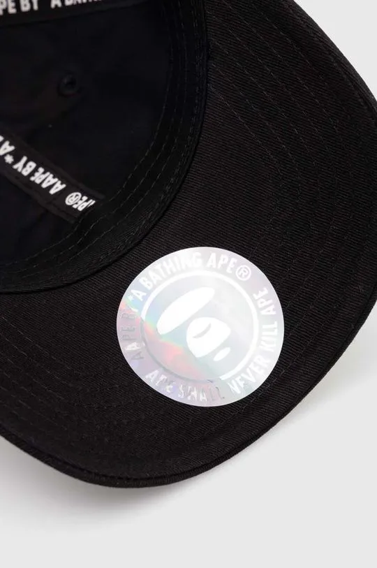 Black AAPE Cotton Baseball Cap AAPCPM5257XXM