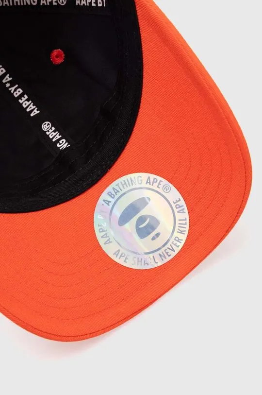 Orange AAPE Cotton Baseball Cap AAPCPM5257XXM