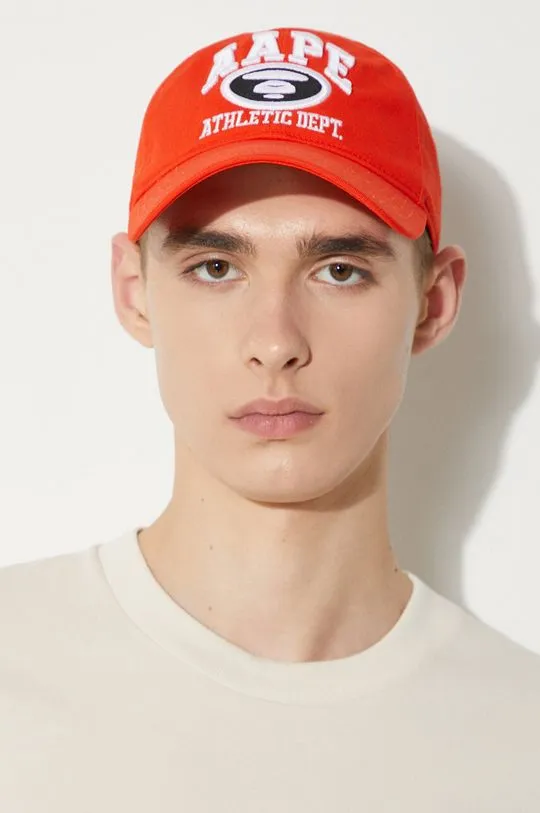 Orange AAPE Cotton Baseball Cap AAPCPM5257XXM