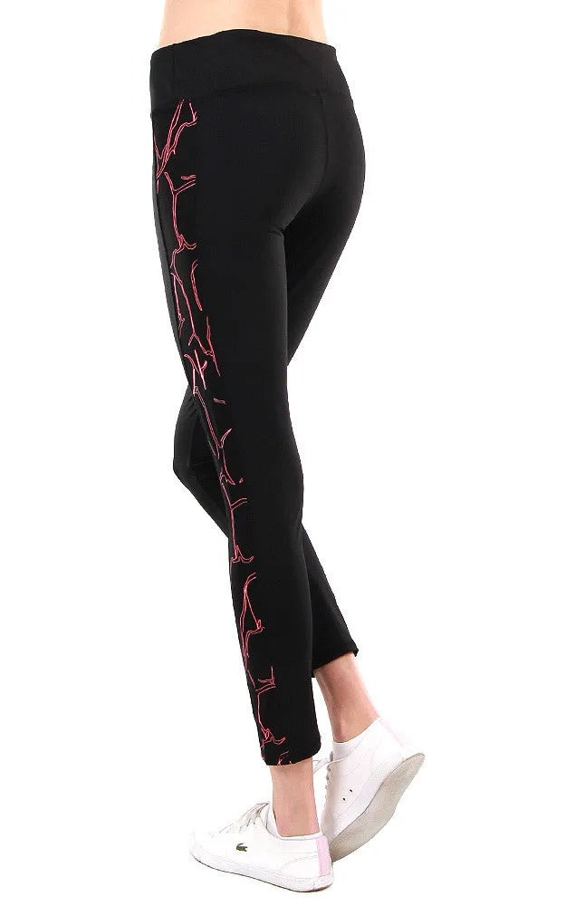 Coral Thunder Print Active Pants AL16001