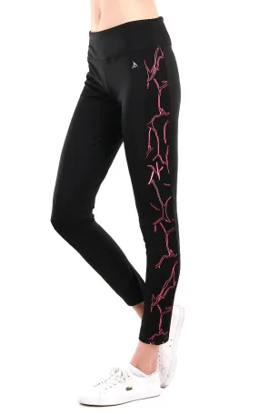 Coral Thunder Print Active Pants AL16001