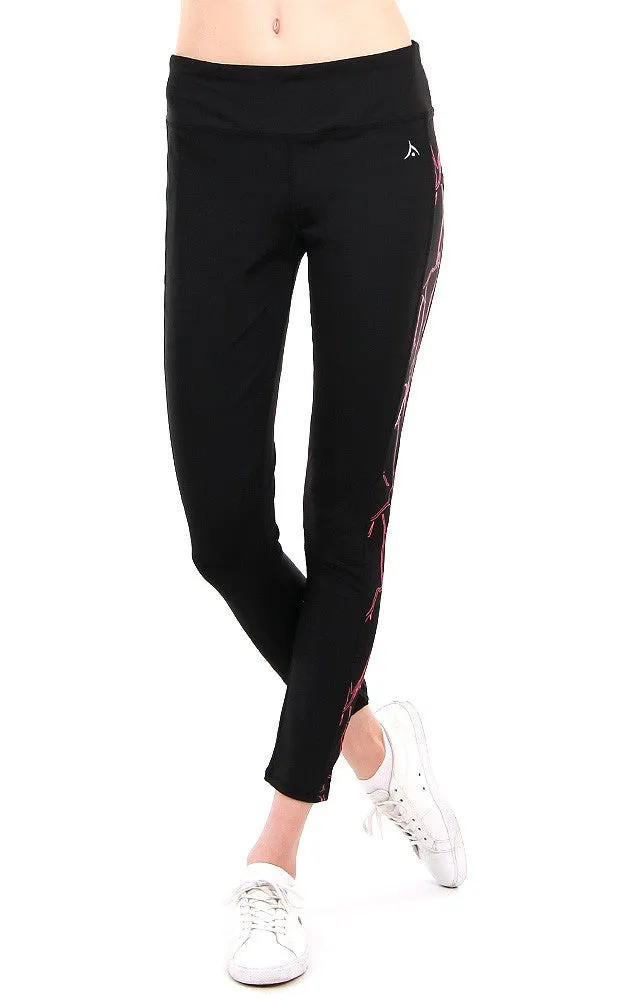 Coral Thunder Print Active Pants AL16001