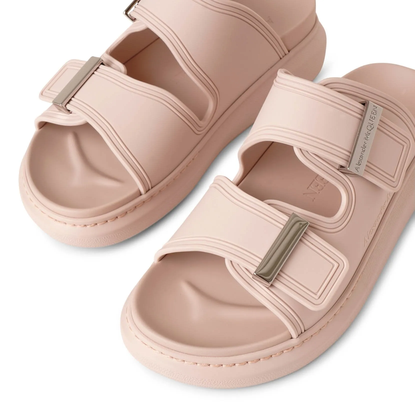 Alexander McQueen Hybrid Slide Sandals Tea Rose