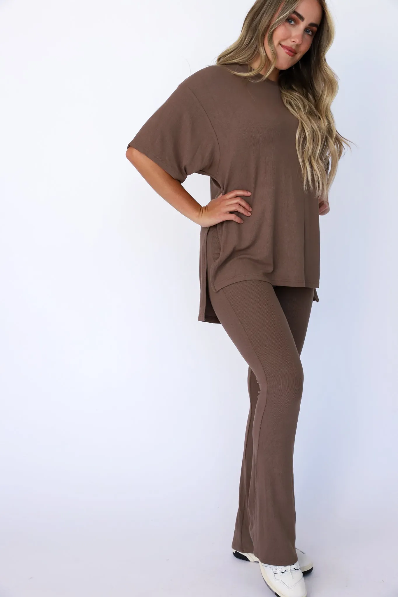 Taupe Brown Weekend Lounge Pant Set