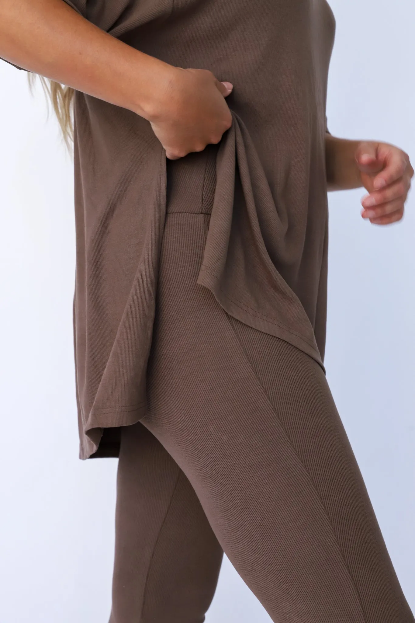 Taupe Brown Weekend Lounge Pant Set