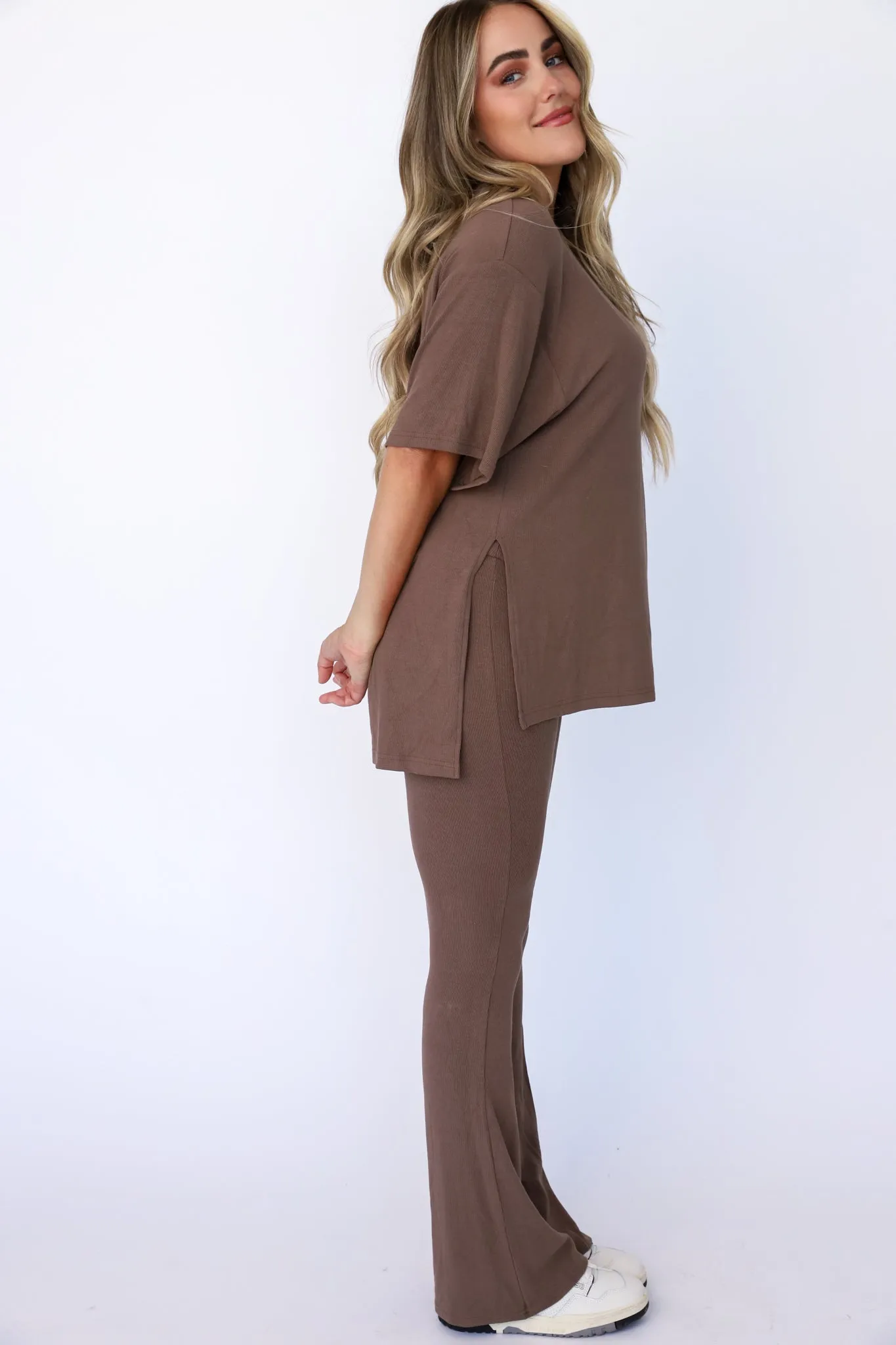 Taupe Brown Weekend Lounge Pant Set