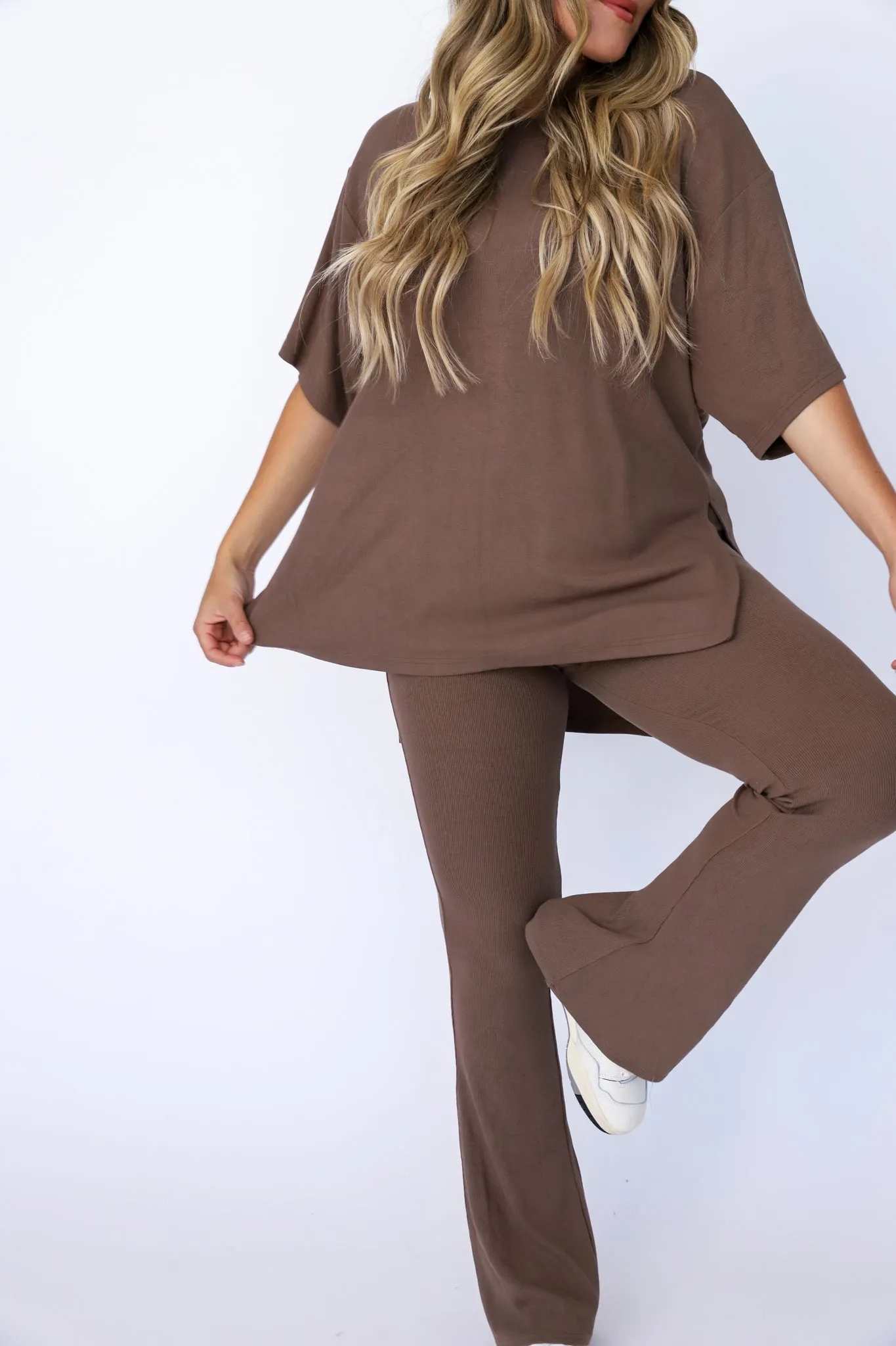 Taupe Brown Weekend Lounge Pant Set