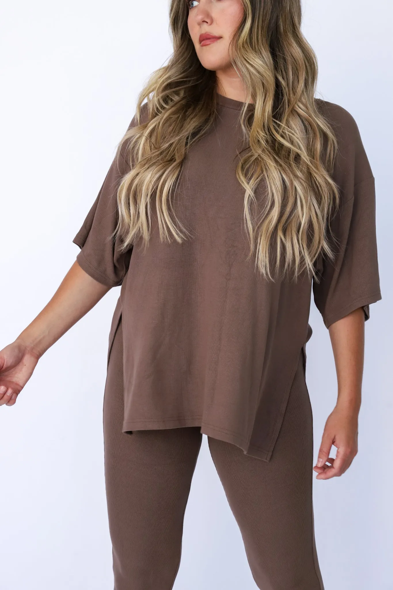 Taupe Brown Weekend Lounge Pant Set