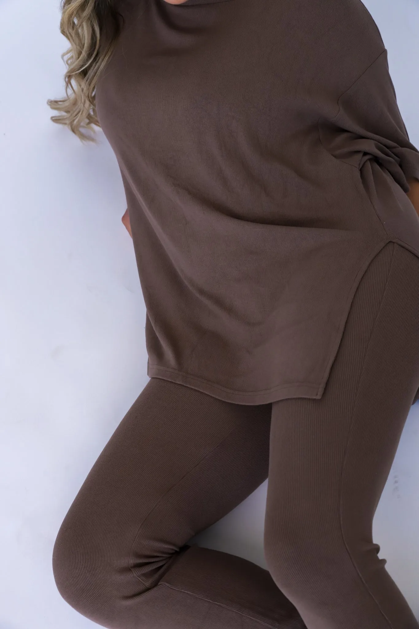 Taupe Brown Weekend Lounge Pant Set