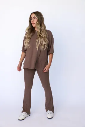 Taupe Brown Weekend Lounge Pant Set