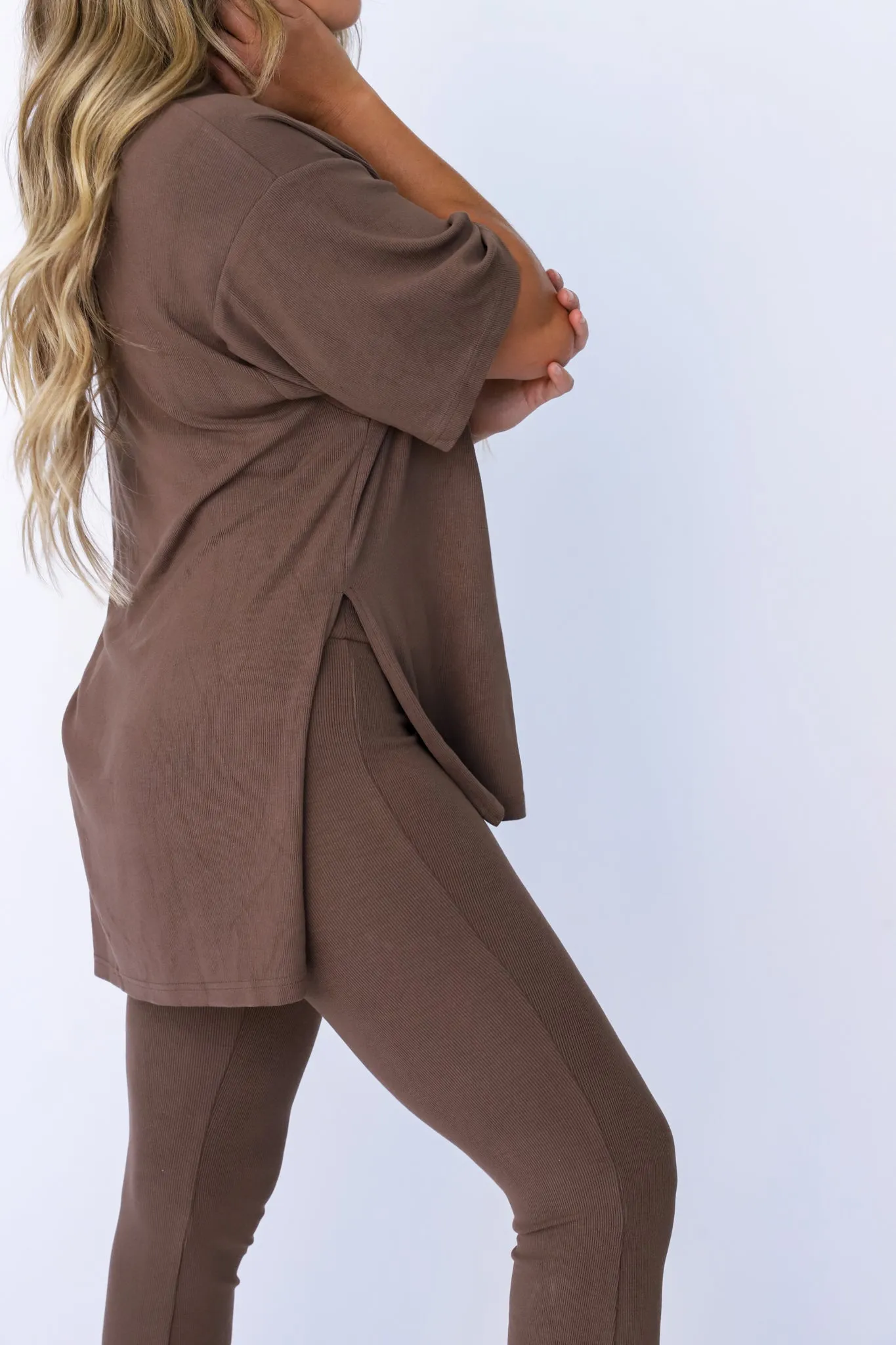 Taupe Brown Weekend Lounge Pant Set