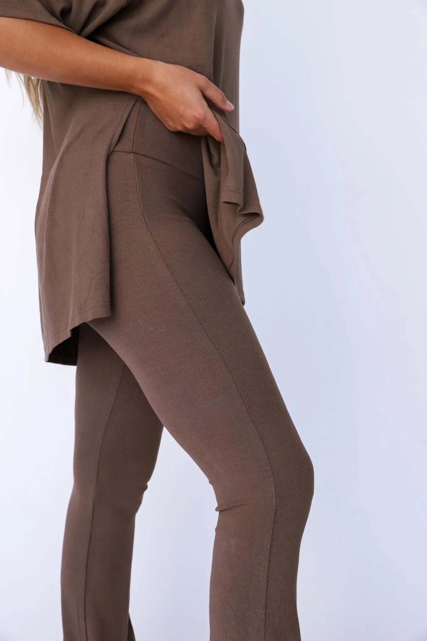 Taupe Brown Weekend Lounge Pant Set