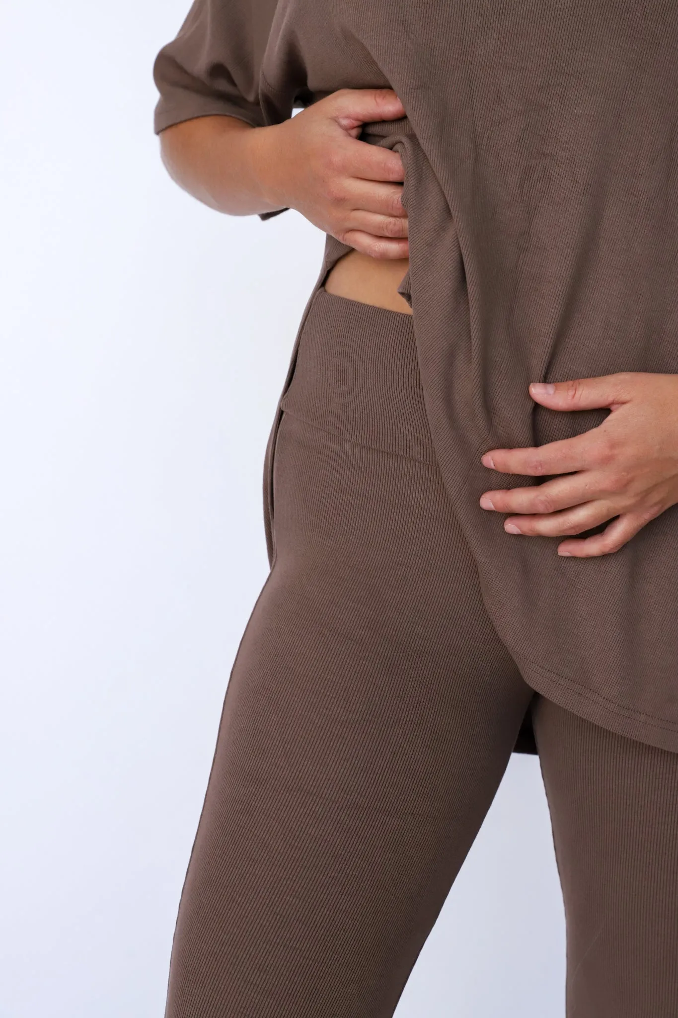 Taupe Brown Weekend Lounge Pant Set