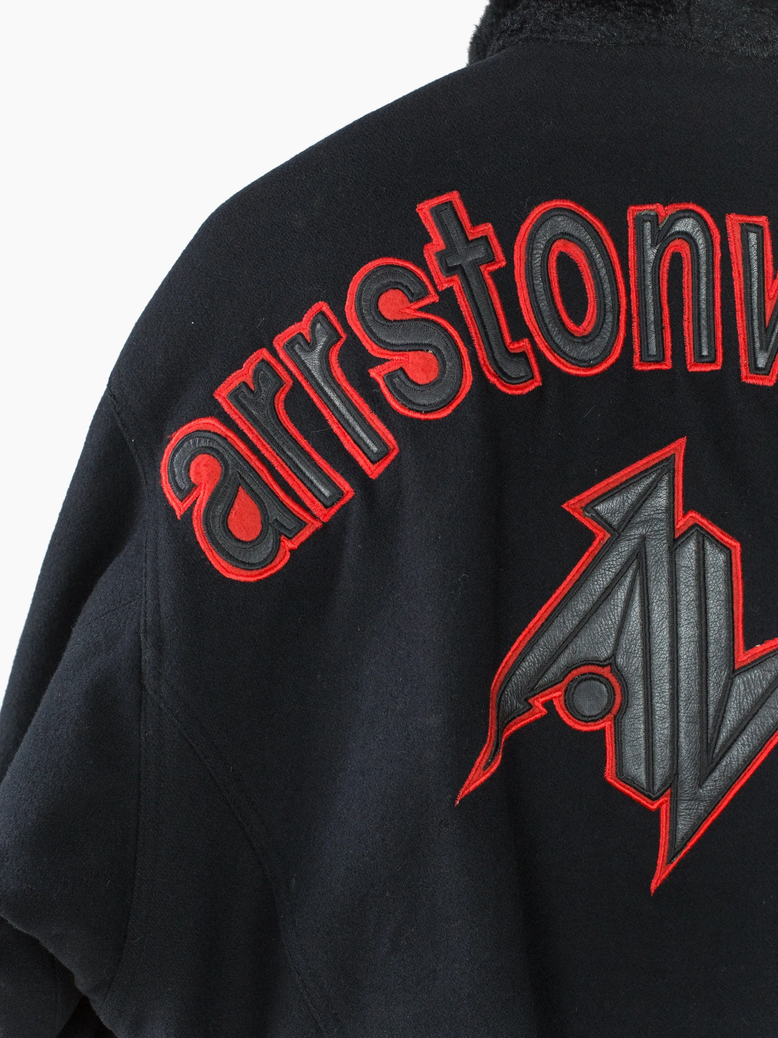 Arrston Volaju 80s Bomber Jacket with Reversible Ring Clasp - Mixed Material