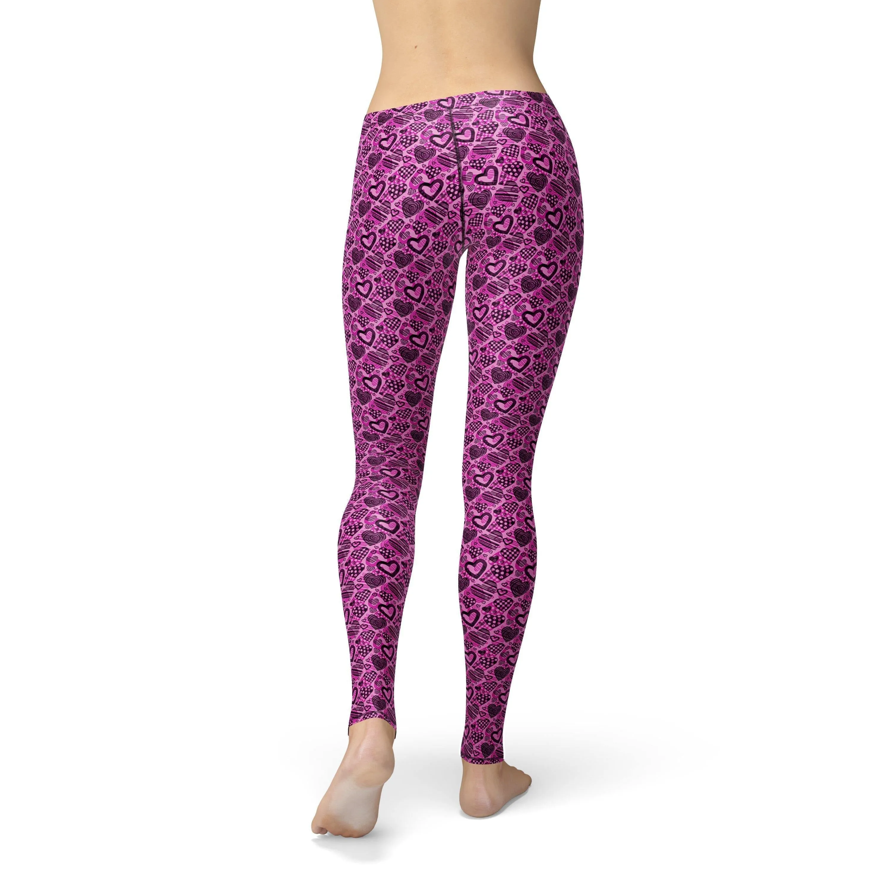 Pink Hearts Leggings by Avery