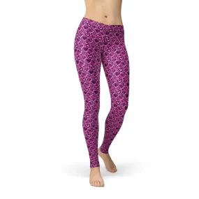 Pink Hearts Leggings by Avery