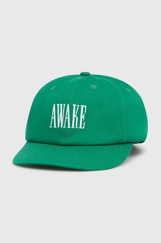 Green Awake NY Cotton Baseball Cap Logo Hat SP24-HT004