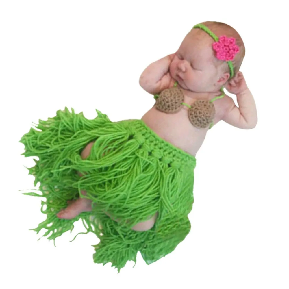 Baby Girls Boys Knit Crochet Photography Props Outfits Costume Set 0-6 Months Skirt Cute SM6