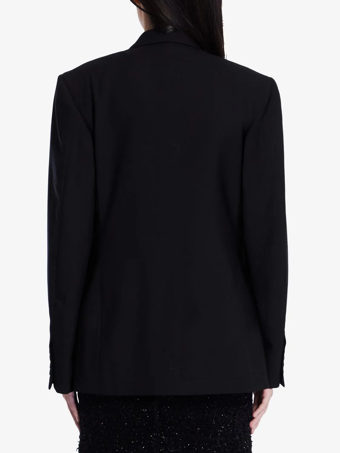 BALENCIAGA Wool Jacket with Elegant Peak Lapel