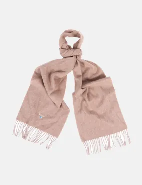 Barbour Lambswool Scarf in Fossil Beige.