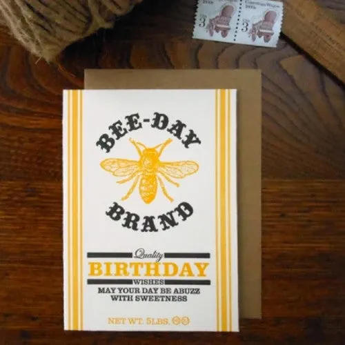 Birthday Card Design for Bee Day Celebration