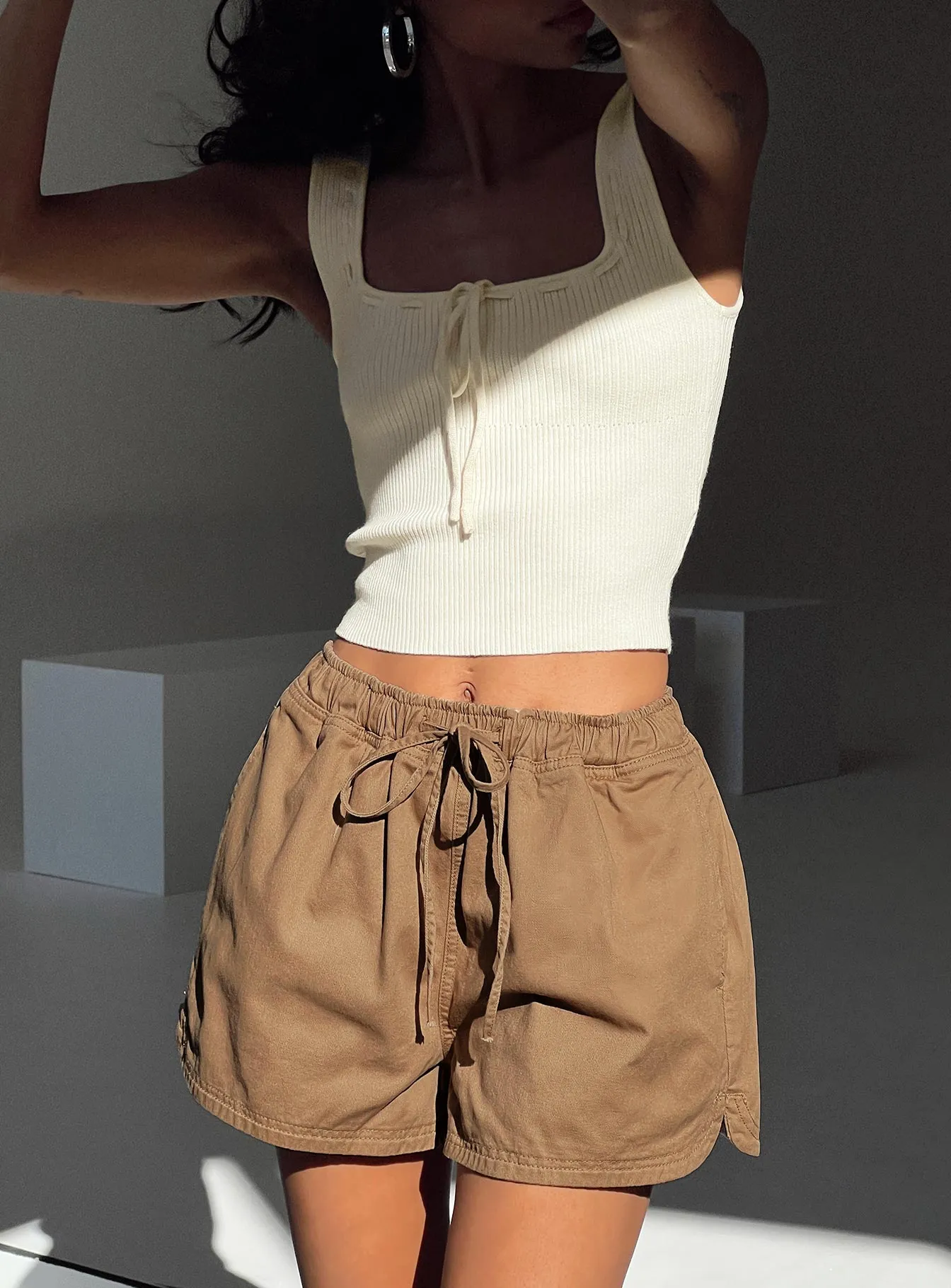 Beige Clark Shorts