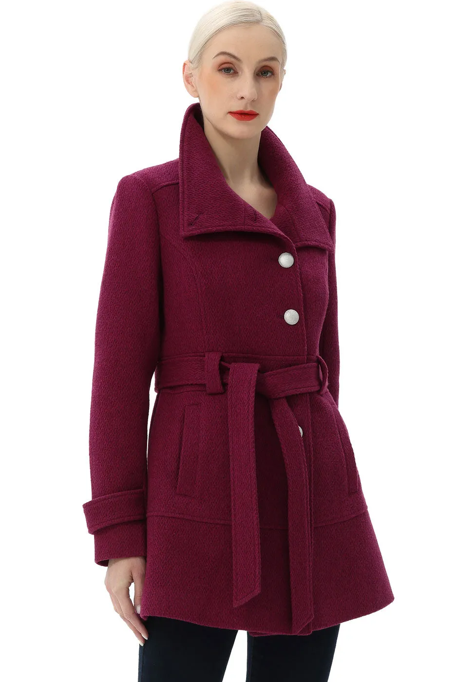 BGSD Wool Belted Coat for Women