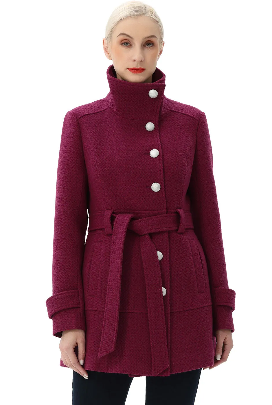 BGSD Wool Belted Coat for Women