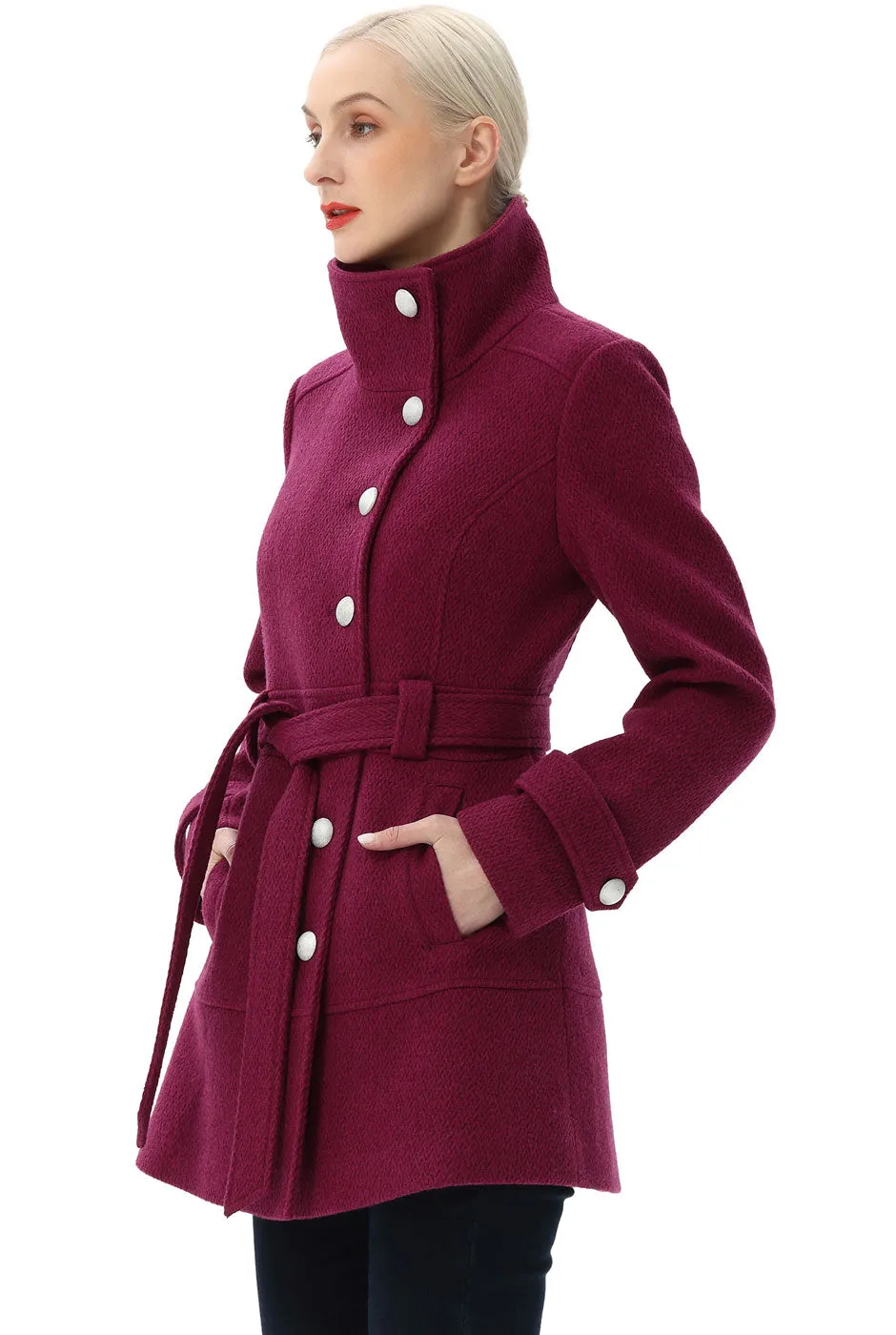 BGSD Wool Belted Coat for Women