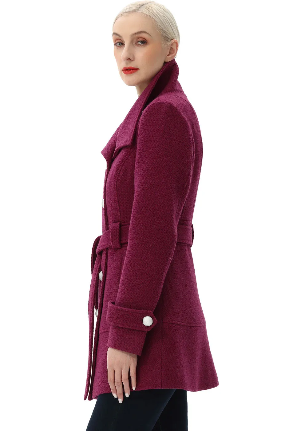 BGSD Wool Belted Coat for Women