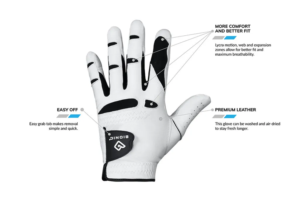 Bionic StableGrip 2.0 Black Golf Glove for Men