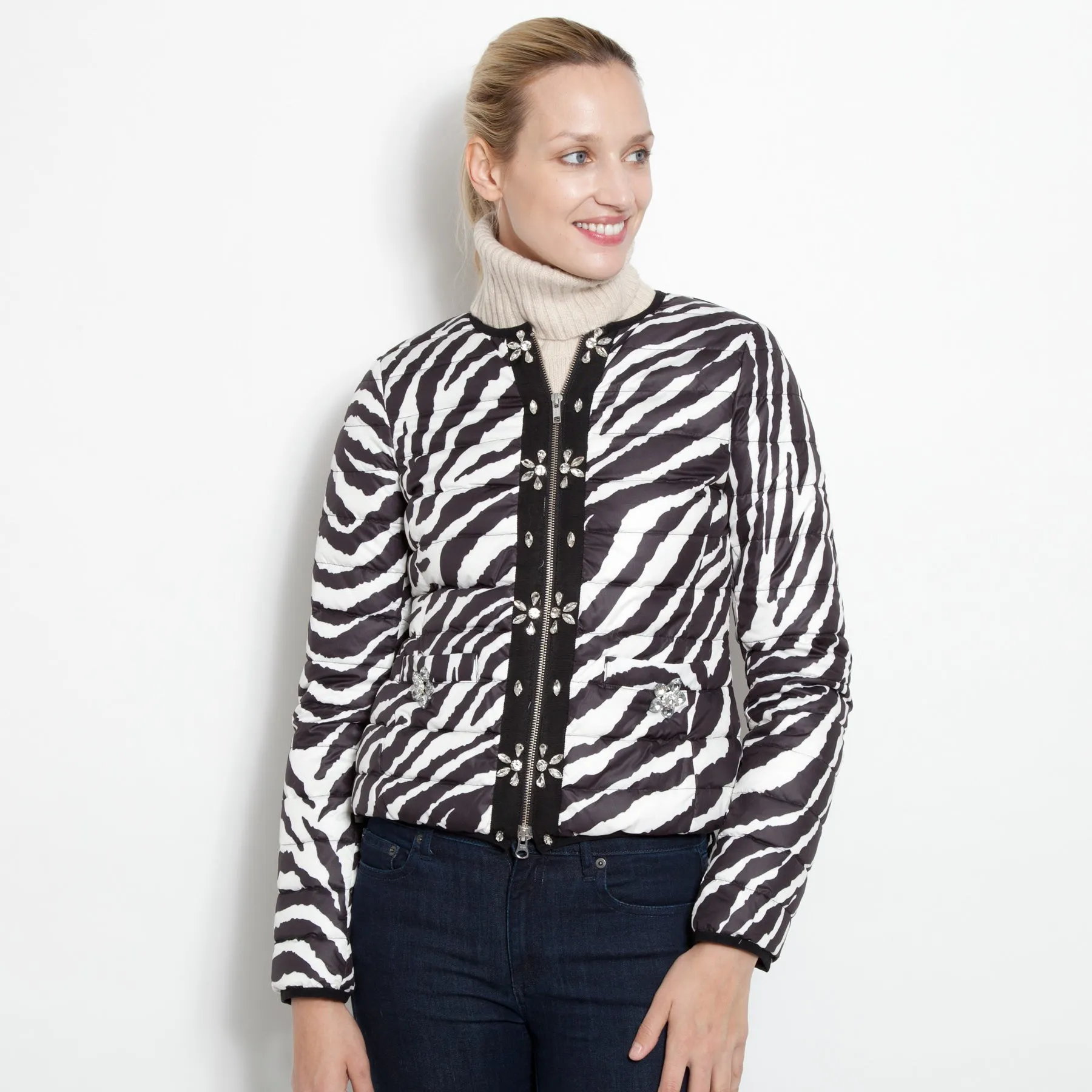 Zebra Print Jacket - Black and White