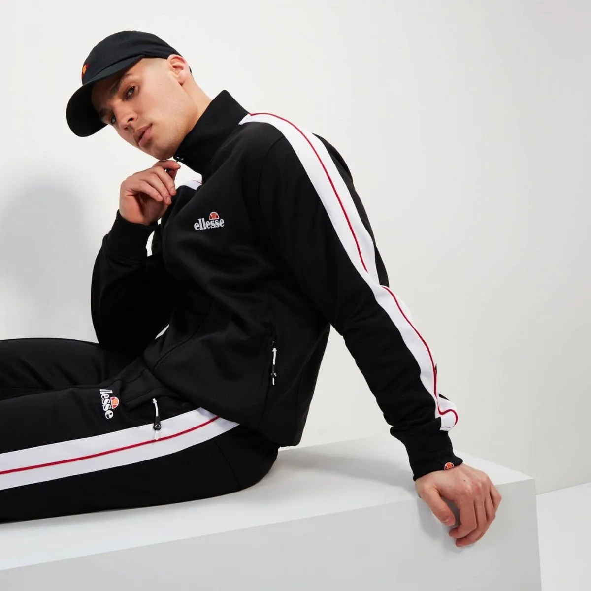 Black Giandoso Track Jacket by Ellesse