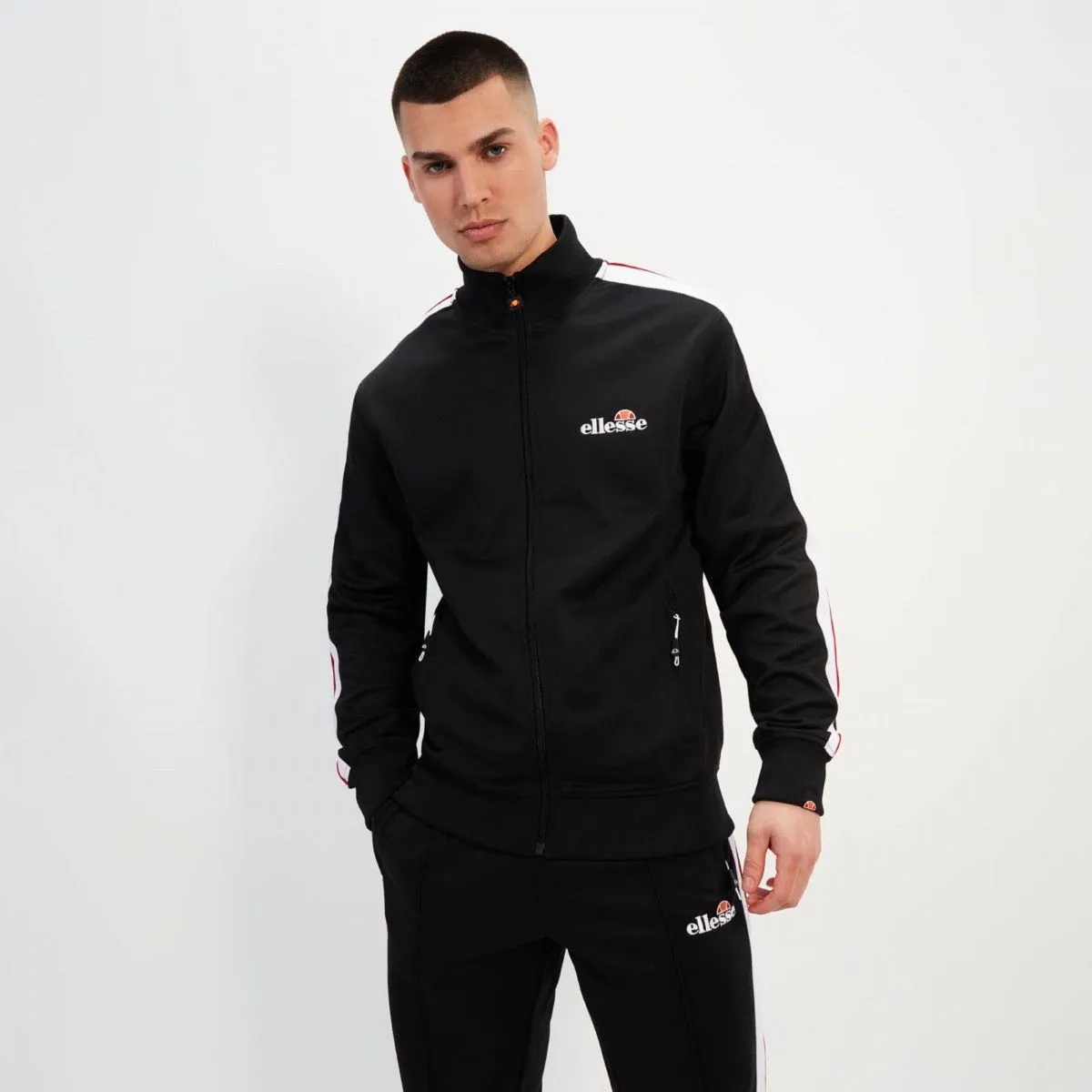 Black Giandoso Track Jacket by Ellesse