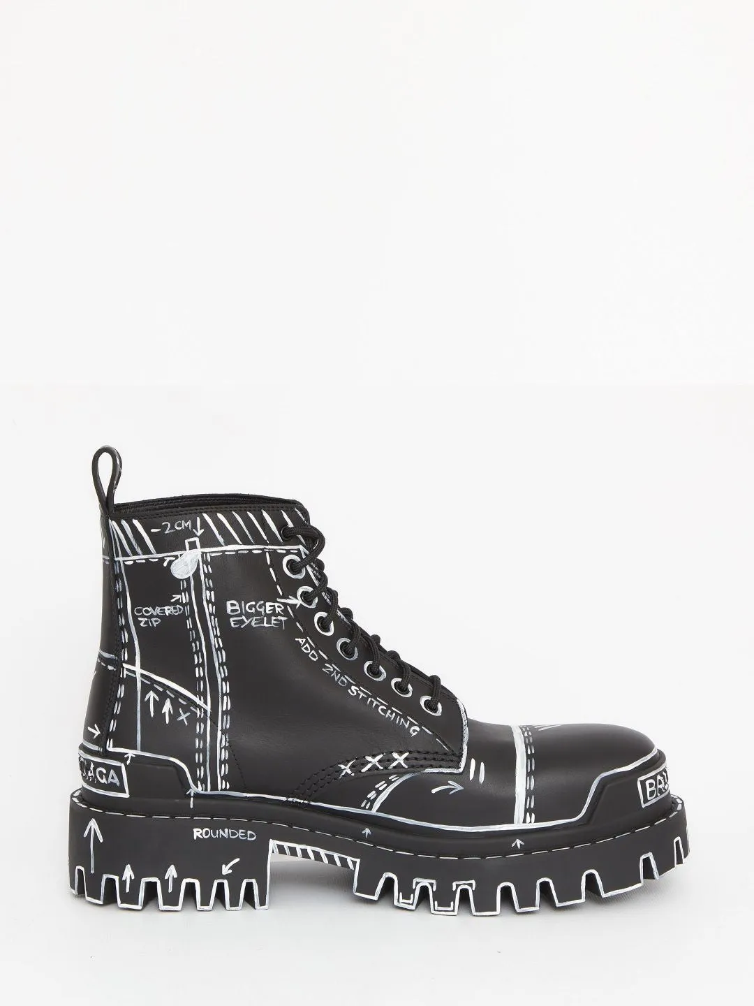 Black Leather Ankle Boots for Women by BALENCIAGA