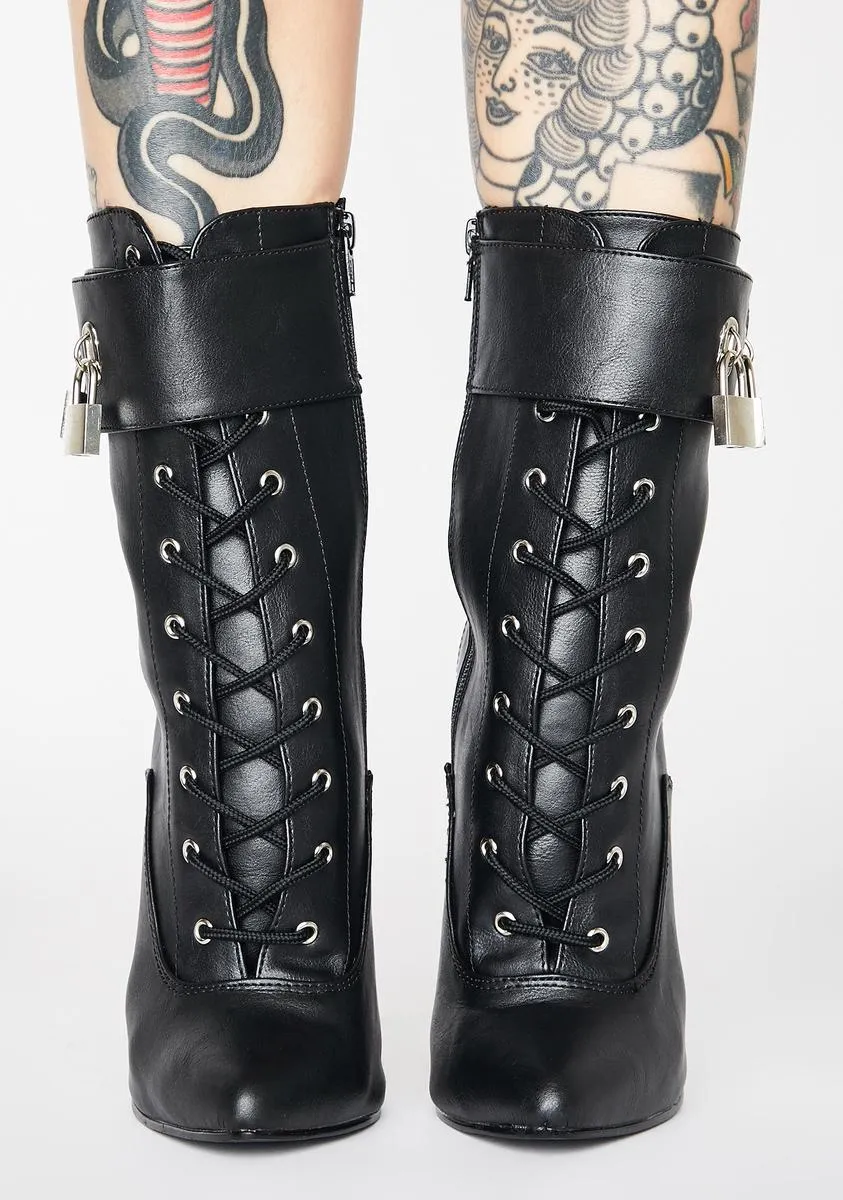 Black Stiletto Ankle Boots