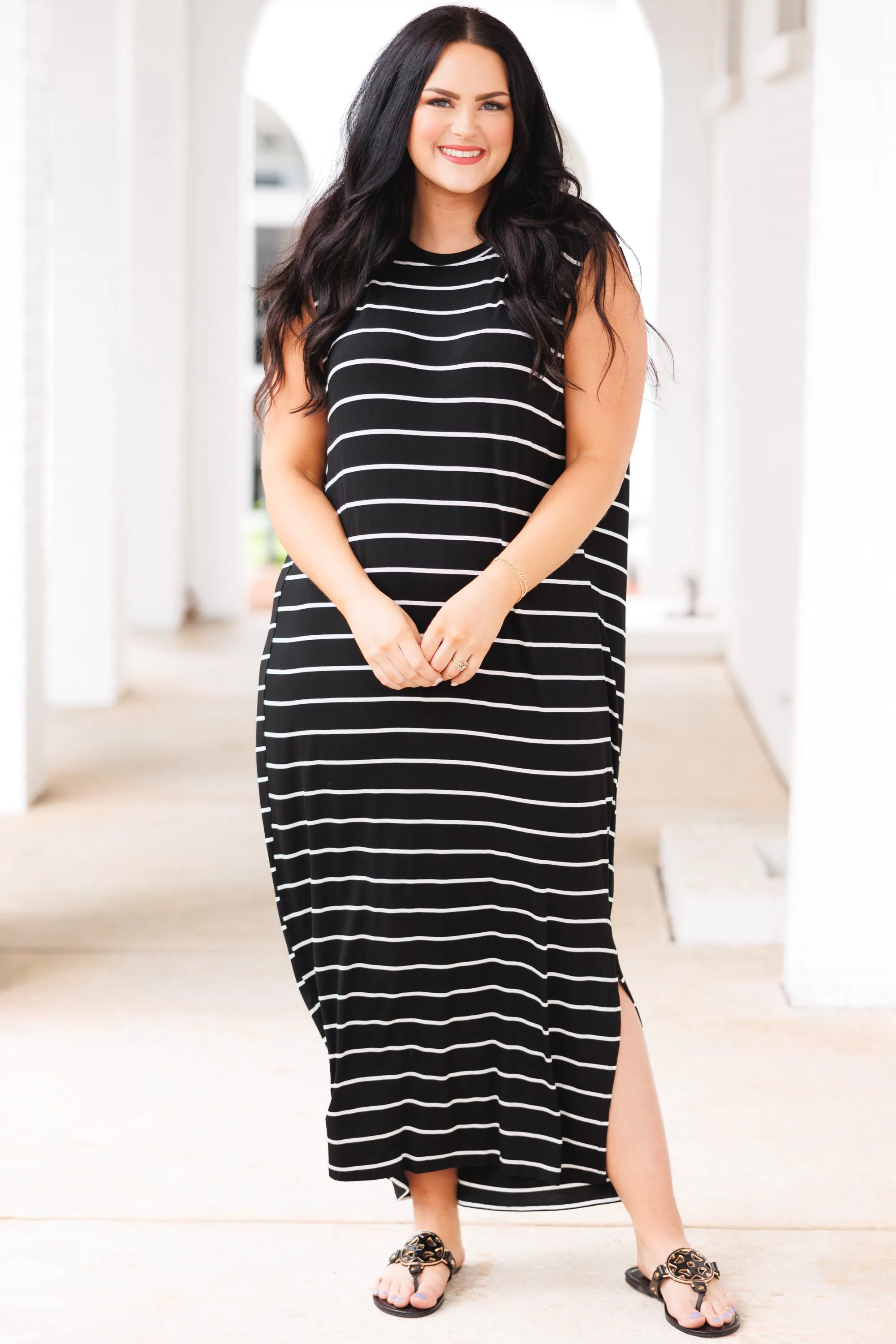 Black Striped Dress - Shop Now