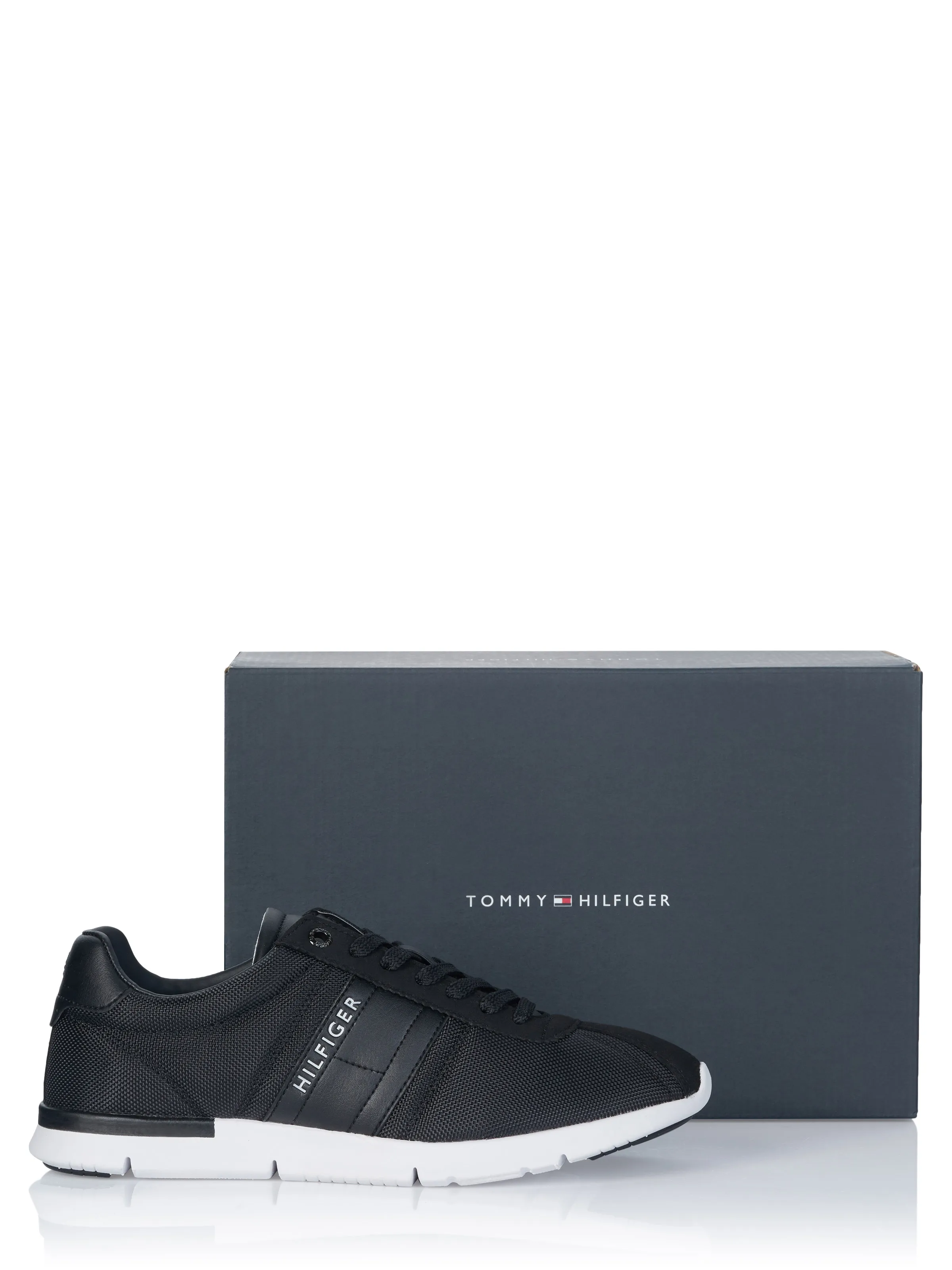 Black Tommy Hilfiger shoes.