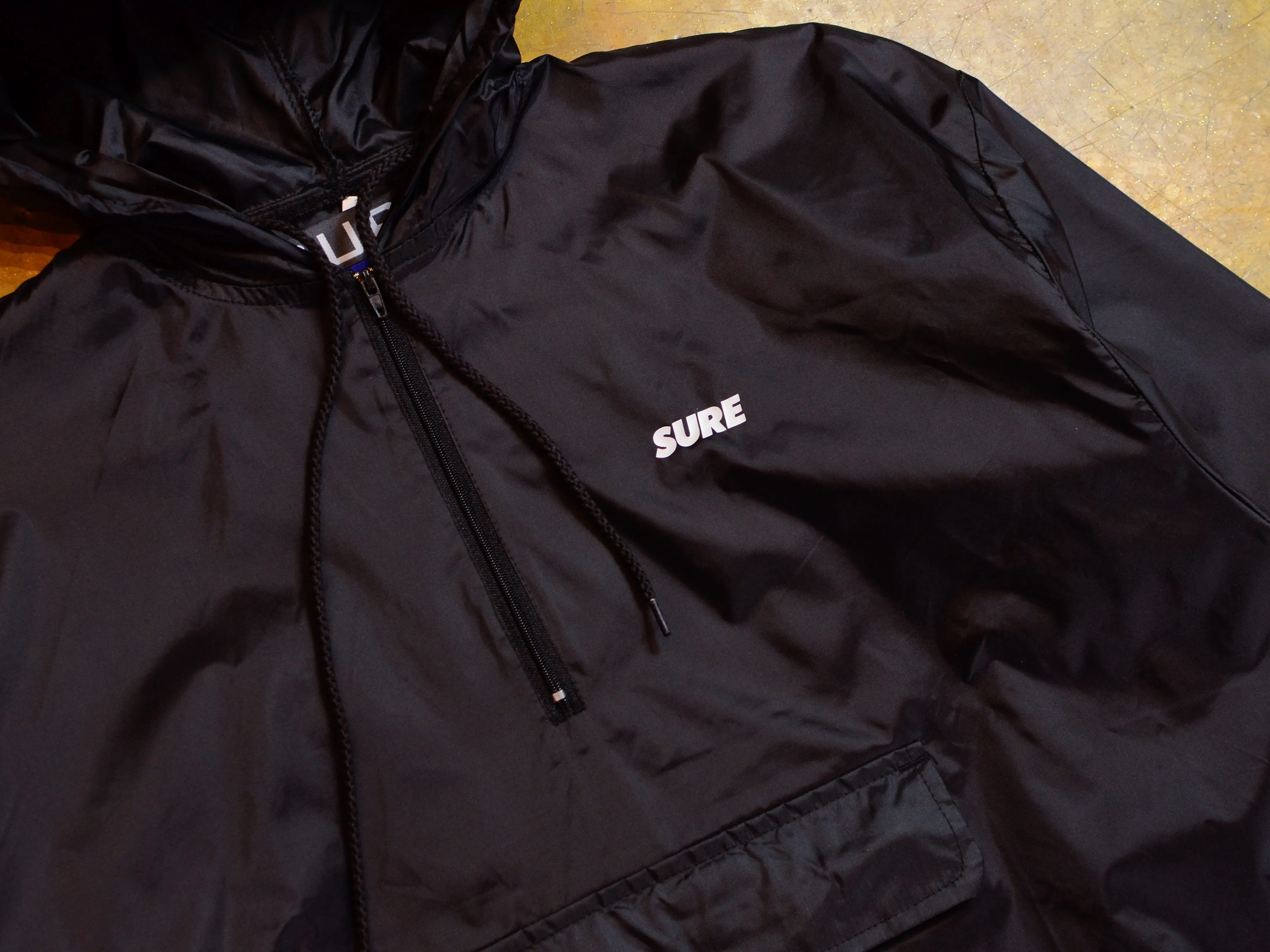 Black Zip Windbreaker Jacket 