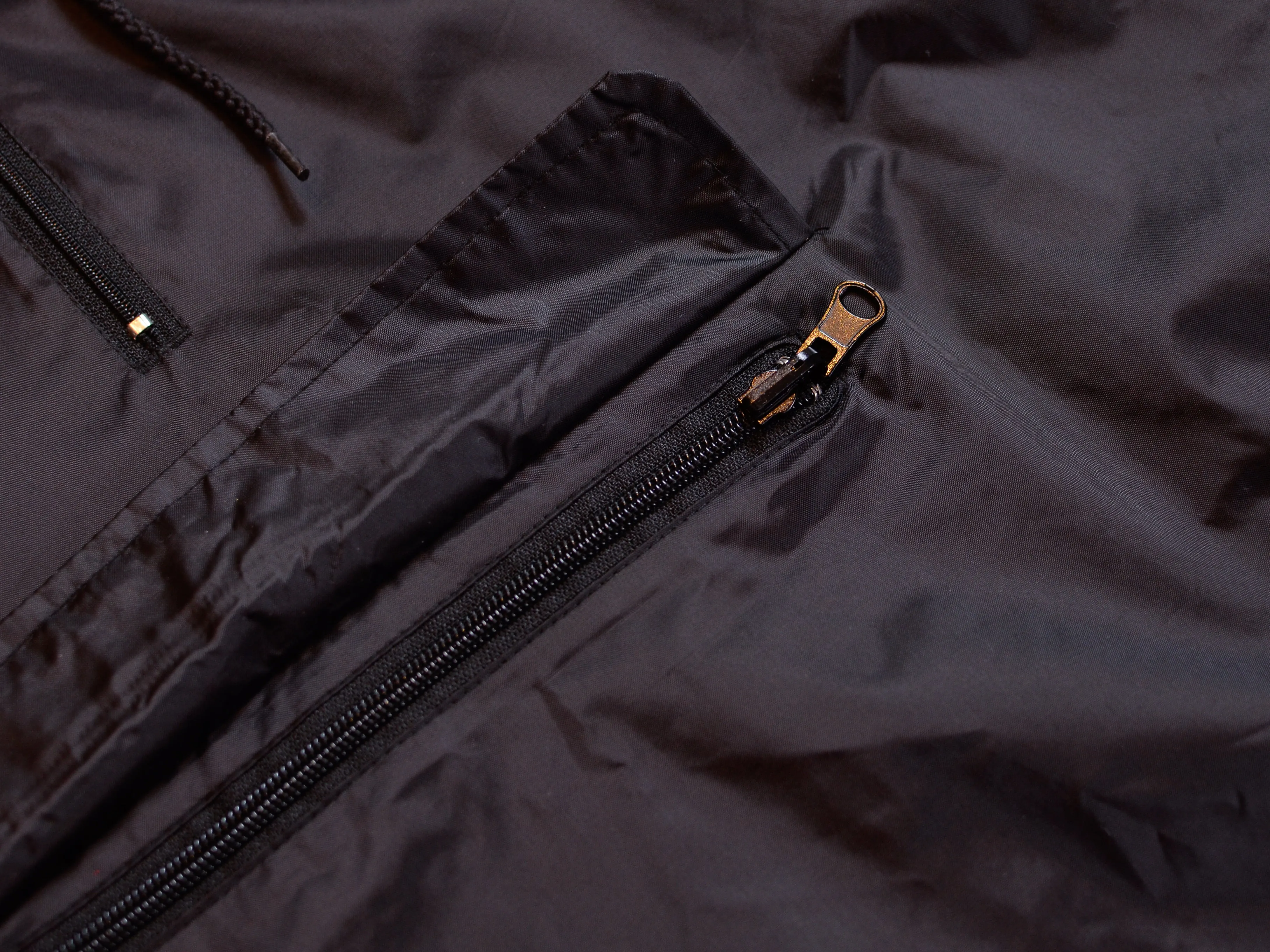 Black Zip Windbreaker Jacket 