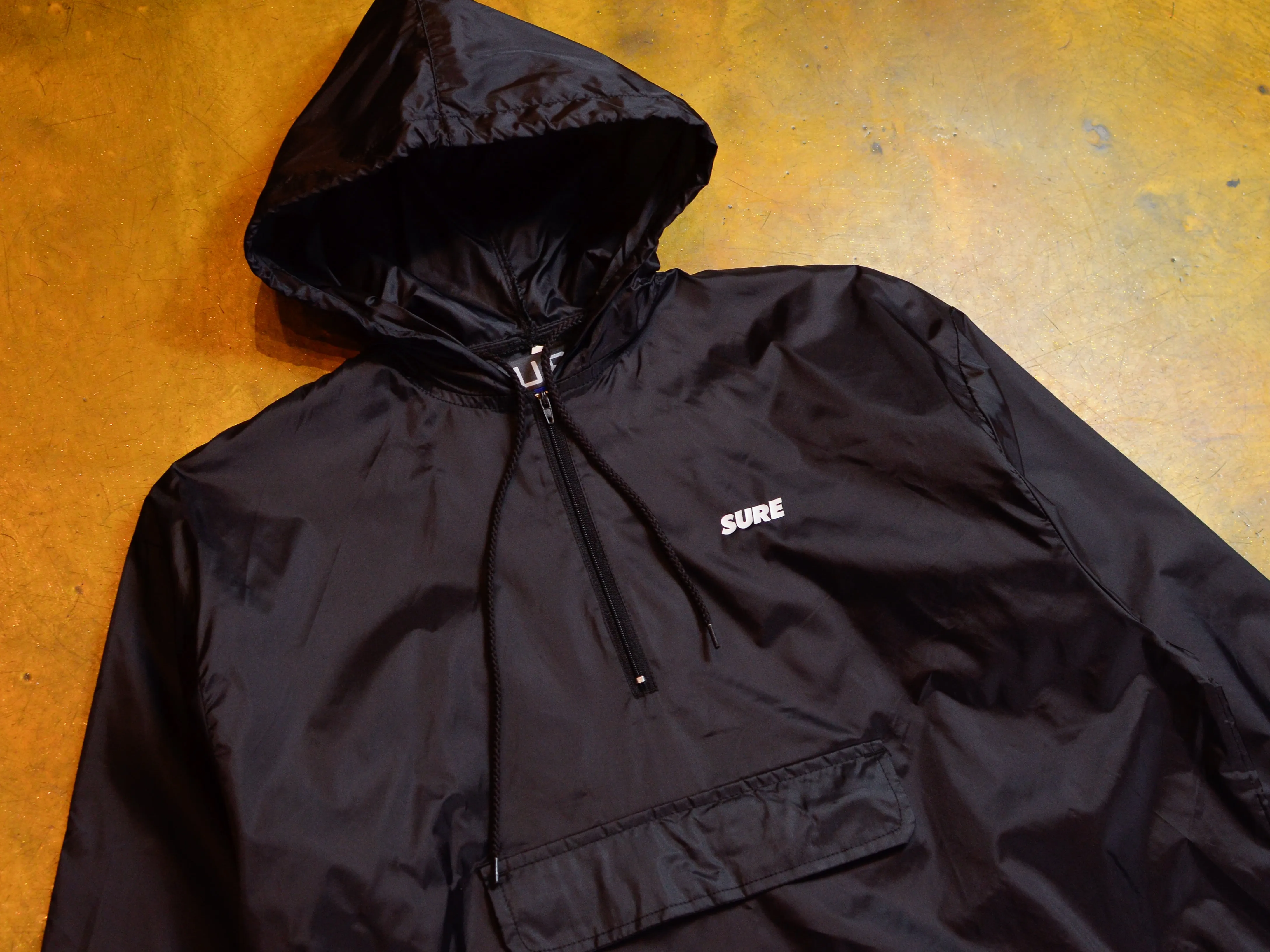 Black Zip Windbreaker Jacket 