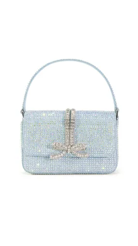 Blue Mini Bag with Rhinestone Embellishments