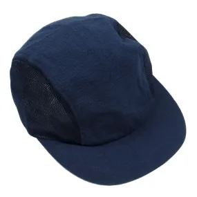 Cableami Navy Solid Seersucker Mesh Jet Cap