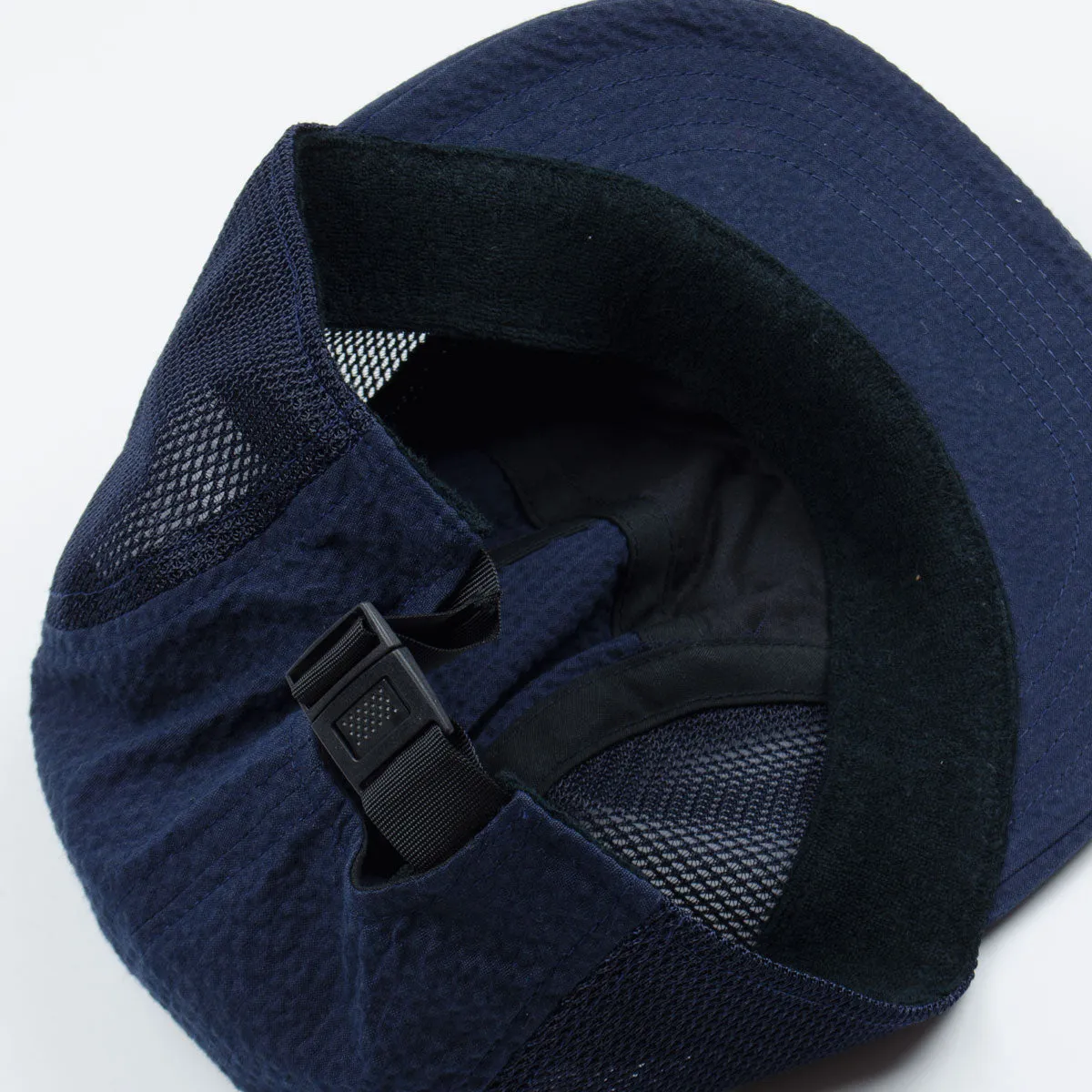 Cableami Navy Solid Seersucker Mesh Jet Cap