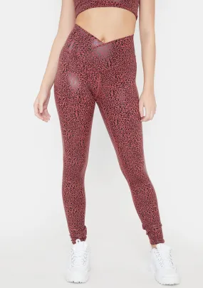 Cara Leggings in Marsala Leopard Print