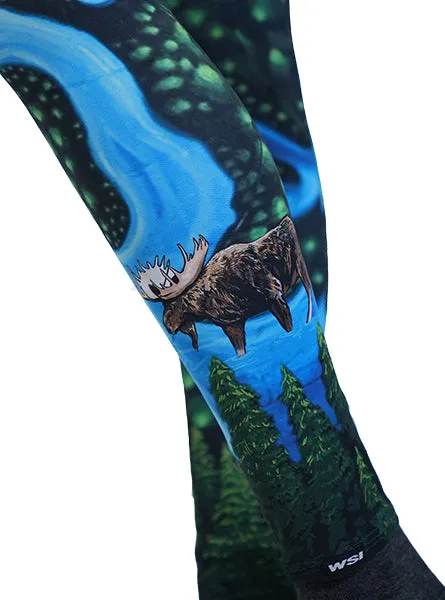 Carly Jo Moose Leggings - Stylish Women's Leggings with Moose Print